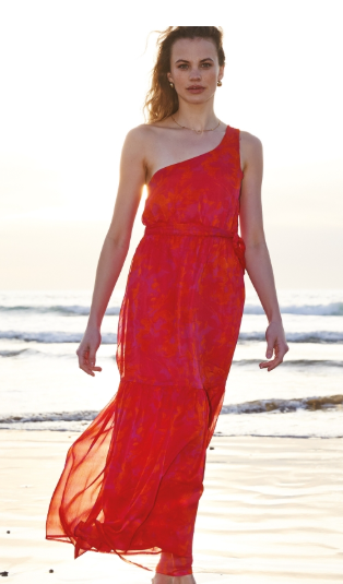 SCARLET ROBE LONGUE VOILE